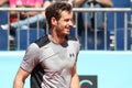 Smiling Andy Murray at the practice. Madrid Open 2015. Royalty Free Stock Photo