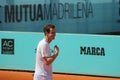 Smiling Andy Murray at the practice. Royalty Free Stock Photo