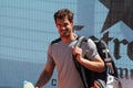 Andy Murray coming to the practice.