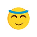 Smiling angel emoji face
