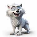 Smiling Animated Wolf In 8k 3d - Cartoonish Innocence