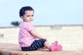 Smiling arab baby girl Royalty Free Stock Photo