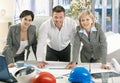 Smiling architect team Royalty Free Stock Photo