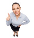 Smiling asian businesswoman showing thumbs up Royalty Free Stock Photo