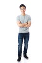 Smiling asian man with arms folded Royalty Free Stock Photo