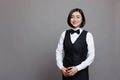 Smiling asian waitress in uniform Royalty Free Stock Photo