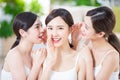 Skin care asian women friend Royalty Free Stock Photo