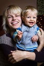 Smiling baby with mother Royalty Free Stock Photo