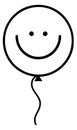 Smiling balloon icon. Happy holiday symbol. Celebration sign Royalty Free Stock Photo