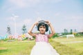 Smiling beautiful girl portrait stock photo