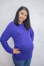 Smiling beautiful pregnant woman