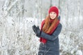 Smiling beautiful young woman outdoor Royalty Free Stock Photo