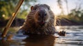 Smiling Beaver In Madagascar: Emotionally Charged Portraits In Cryengine Style