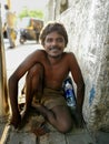 Smiling beggar on the streets of Bandra Mumbai