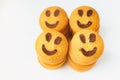 Smiling biscuit cookies