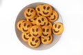 Smiling biscuit cookies