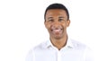 Smiling Afro-American Man, White Background