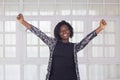 Smiling black woman with confidence pose Royalty Free Stock Photo