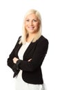 Smiling blonde isolated businesswoman Royalty Free Stock Photo
