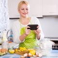 Smiling blonde with scarf Royalty Free Stock Photo