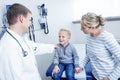 Smiling Boy at the Doctor's Office Royalty Free Stock Photo