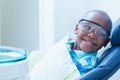 Smiling boy waiting for dental exam Royalty Free Stock Photo