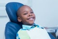 Smiling boy waiting for a dental exam Royalty Free Stock Photo