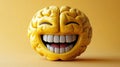 Smiling brain emoji Royalty Free Stock Photo