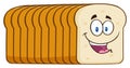 Smiling Bread Loaf Cartoon Mascot Character