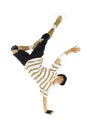 Smiling breakdancer Royalty Free Stock Photo