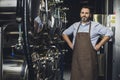 Smiling brewery worker Royalty Free Stock Photo