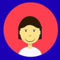 Smiling brown haired girl avatar