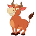 Smiling bull mascot. illustration on white background