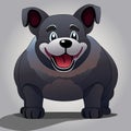 Smiling Bulldog puppy cute cartoon