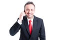 Smiling business man talking on the smartphone Royalty Free Stock Photo