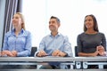 Smiling business people meeting in office Royalty Free Stock Photo