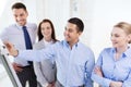 Smiling business people meeting in office Royalty Free Stock Photo