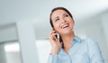 Smiling business woman having a phone call Royalty Free Stock Photo