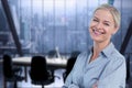 Smiling business woman in the office Royalty Free Stock Photo