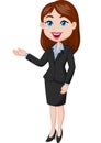 Smiling business woman presenting Royalty Free Stock Photo
