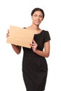 Smiling business woman showing envelope Royalty Free Stock Photo