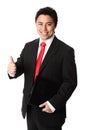 Smiling businessman with document Royalty Free Stock Photo