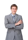 Smiling businessman with folded arms Royalty Free Stock Photo