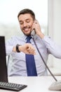 Smiling businessman making call Royalty Free Stock Photo