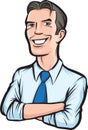 Smiling businessman mascot