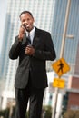 Smiling Businessman On Phone Call