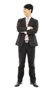 Smiling businessman standing and crossed arms Royalty Free Stock Photo