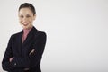 Smiling Businesswoman With Arms Crossed Royalty Free Stock Photo