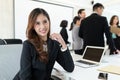 Smiling businesswoman attending meeting Royalty Free Stock Photo