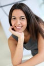 Smiling businesswoman attending meeting Royalty Free Stock Photo